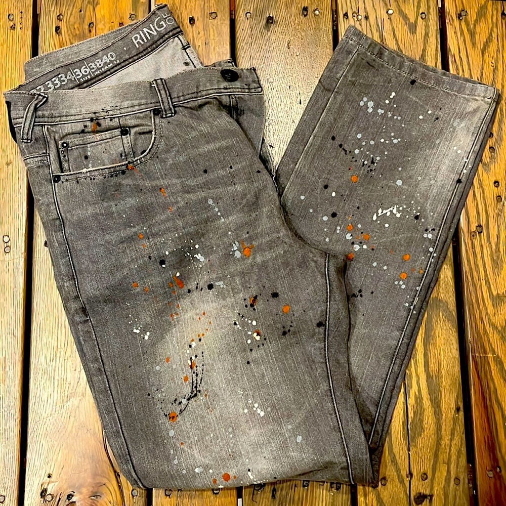 Like new paint splatter jeans